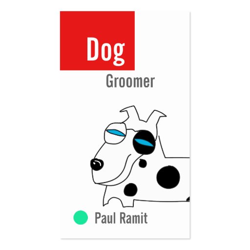 Dog Groomer Color Business Card