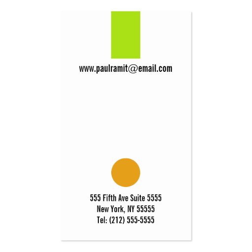 Dog Groomer Color Business Card (back side)