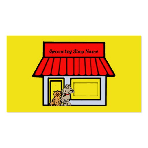 Dog Groomer Pet Products & Services Business Card (front side)