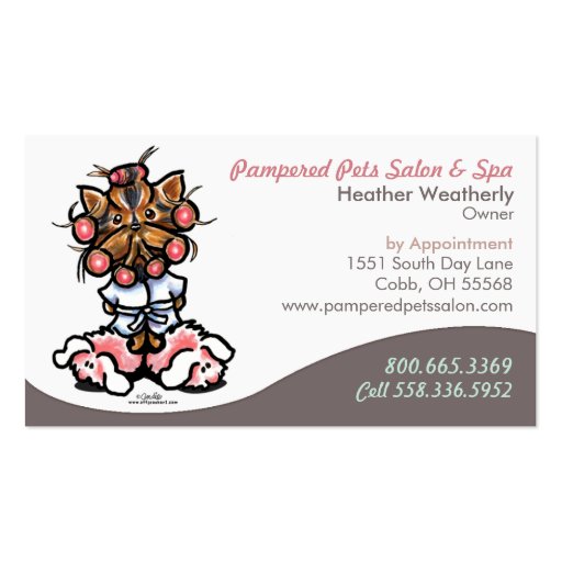 Dog Groomer Pet Spa Business Formal Business Card Templates (front side)