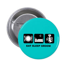 Dog groomer pinback button