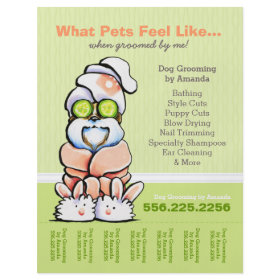 Dog Groomer Spa Shih Tzu Cucumber Tear Sheet Flyer