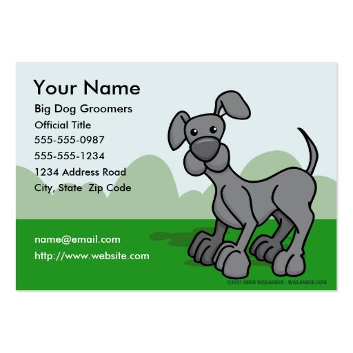 Dog Groomers Business Card (front side)