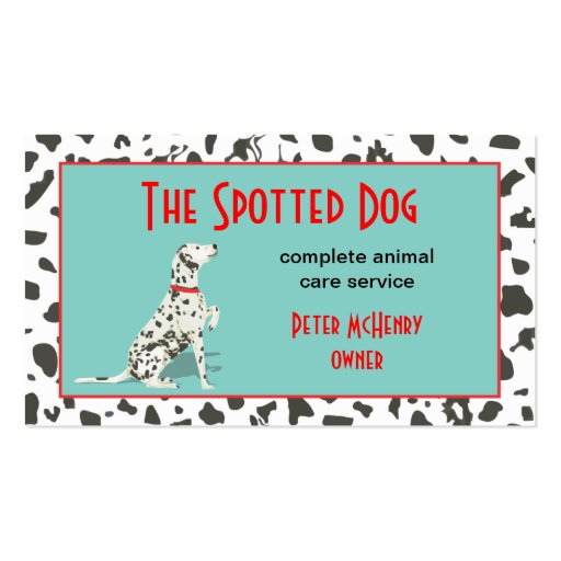 Dog Grooming Animal Care Service Business Card (front side)