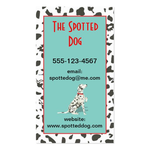 Dog Grooming Animal Care Service Business Card (back side)