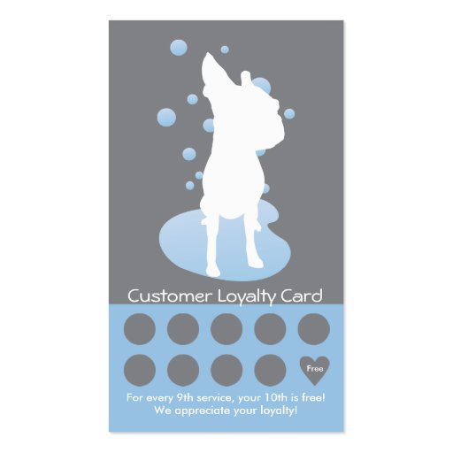 Dog Grooming Business Card Loyalty Card