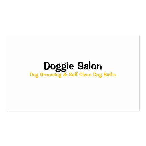 Dog Grooming Business Card Loyalty Card (back side)