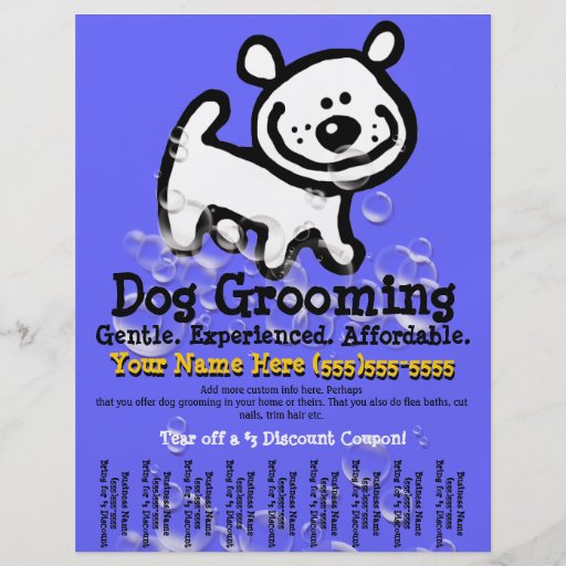 Dog Grooming Flyers Template