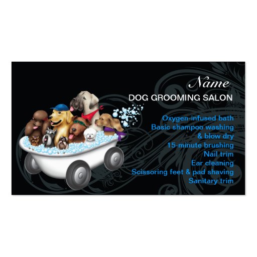 Dog grooming Salon Business Card (front side)