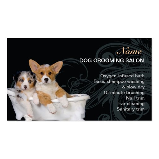 Dog grooming Business Card Templates BizCardStudio