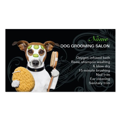 Dog grooming Salon Business Card (front side)