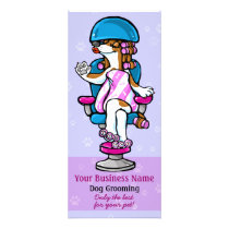 Dog Grooming Service marketing promo card Customized Rack Card