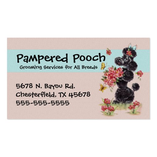 Dog Grooming Services Business Card (front side)