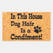 Dog Hair Condiment Rectangle Sticker