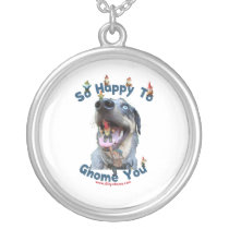 Dog Happy Gnome You Necklace