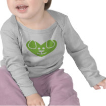 Dog Heart Green Infant Long Sleeve Shirt