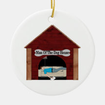 Dog House Man Christmas Ornaments