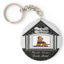 Dog House Pet Memorial Keychains
