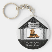 Dog House Pet Memorial Keychains