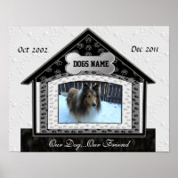 Dog House Pet Memorial Print