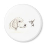 Dog & Hummingbird Fridge Magnet