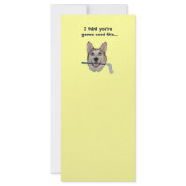 Dog Humor Need Mop Custom Rack Card