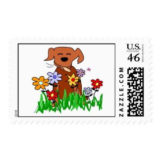Dog Illustration Stamps stamp