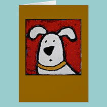 dog "I'm watching you" card cards