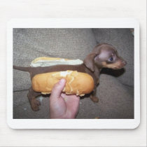 Dog in a Bun Mouse Pads