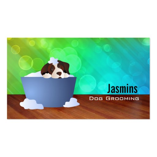 Dog in bath Business Cards