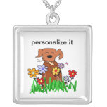 Dog in Garden Dog Lover Jewelry