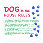Dog in the house rules - rules to live by square sticker