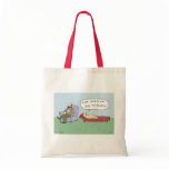 Dog in Therapy Cartoon Tote Bag