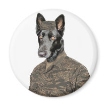 Dog In Uniform magnets by DRCrafts Dog In Uniform magnets