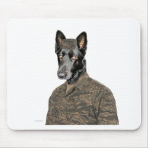 Dog In Uniform mousepads by DRCrafts Dog In Uniform mousepads