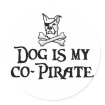 Dog is my Co-Pirate stickers by XanARu Dog is my Co-Pirate stickers