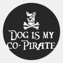 Dog is my Co-Pirate Stickers