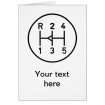 Dog Leg gear knob, racing shift pattern Greeting Card