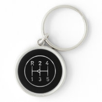 Dog Leg gear knob, racing shift pattern Keychain