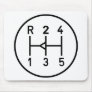 Dog Leg gear knob, racing shift pattern Mouse Pads
