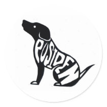 Dog Logo Blk stickers by mego1370 Dog Logo Blk stickers