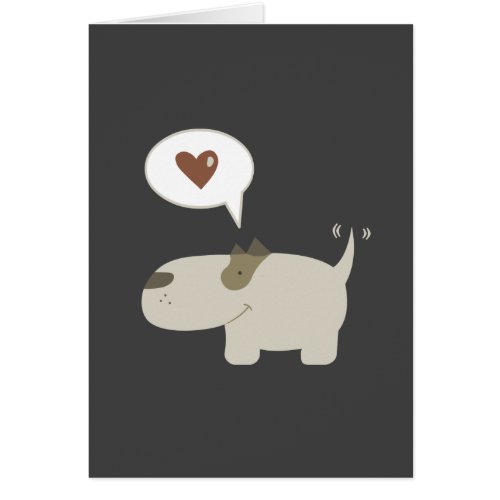 Dog Love card card