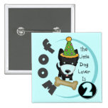 Dog Lover 2nd Birthday Tshirts and Gifts Button