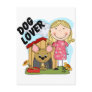 Dog Lover Blond Girl T-shirts and Gifts Postcards