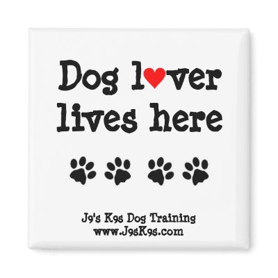 Dog lover lives here Magnet