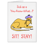 Dog Lovers Cartoon Get Well Greeting Card