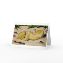 Dog Lying in the Snow - Franz Marc cards