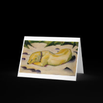 Dog Lying in the Snow - Franz Marc cards