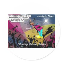Dog Mans Best Friend? Funny Gifts & Collectibles Stickers