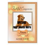 Dog Memorial Announcement - Pet Loss Greeting Cards